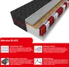 A cross-section of a mattress showing its internal layers and features, with descriptive text and icons. Produktbild-Vorschau