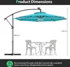 KOMFOTTEU LED slunečník 300cm x 230cm, zahradní slunečník s Náhled obrázku produktu 5