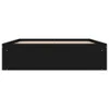 The Living Store Bettgestell Schwarz 135x190 cm Produktbild-Vorschau 6