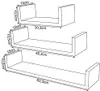 WOLTU 3er Set Hängeregal, Wandregal, U Form CD 30/45cm/60cm Produktbild-Vorschau 3