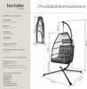 tectake Hängesessel mit Gestell und Kissen 160kg belastbar Produktbild-Vorschau 5
