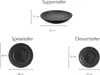Diagrams showing the dimensions of different types of plates. Náhľad obrázku produktu