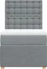Boxspringbett mit Matratze Hellgrau 90x200 cm Stoff Produktbild-Vorschau 6