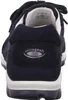 The back view of a navy blue sneaker with a white sole. Voir les images du produit