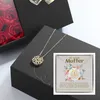 À ma mère - Collier 2en1 motif trèfle et cœur avec boîte à Voir les images du produit 3