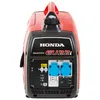 The back panel of a red and black Honda EU22i inverter generator. Produktbild-Vorschau