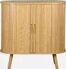 sweeek - Sideboard mit Schiebetüren und Regal, gerillter Produktbild-Vorschau 2