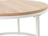 IPOTIUS Lot de 2 tables basses rondes en chêne, pour salon, Voir les images du produit 10