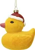 Christbaumschmuck Kunststoff Ente mit Weihnachtsmütze 9cm - Produktbild-Vorschau 2