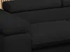 A close-up view of a black sofa. Produktbild-Vorschau