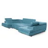 U-Form Ecksofa Magnum U Türkis mit Schlaffunktion und 2 Produktbild-Vorschau 6