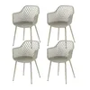 Four gray outdoor chairs are arranged in a two-by-two grid against a white background. Náhled obrázku produktu