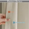 A close-up view of a beige fabric curtain, showing the front and back sides with labels indicating 'Front' and 'Self-fabric Back'. Produktbild-Vorschau