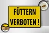 Holzschild Warnschild 30x20cm Füttern Verboten Produktbild-Vorschau 2