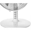 Close-up of the base and controls of a white oscillating fan. Anteprima dell’immagine prodotto