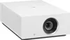 A white LG CineBeam projector is shown from a three-quarter front angle on a white background. Voir les images du produit