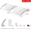 NAIZY Vordach für Haustür 200 x 100 cm - Transparent Produktbild-Vorschau 2