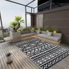 vidaXL Vonkajší koberec ARAKIL Black 190x290 cm PP Náhľad obrázku produktu 2