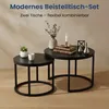 Set de 2 tables basses en bois, Table de salon Moderne, Voir les images du produit 9