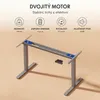 A standing desk frame with icons and text highlighting its features. Náhled obrázku produktu