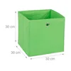 Lot de 4 boîtes de rangement en tissu, carrées, pour Voir les images du produit 4