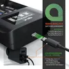 A close-up view of a battery charger connected to a power adapter via a USB cable, with marketing text and graphics. Anteprima dell’immagine prodotto