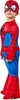 A child wearing a Spiderman costume, shown from the side. Produktbild-Vorschau