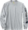 Carhartt Logo Langarmshirt (Light Grey,M) Produktbild-Vorschau 6