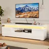 ProximaX TV-Schrank Hochglanz Weiß mit RGB-LED, Stauraum & Produktbild-Vorschau 2