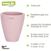 Set4 4 Keramik Blumentöpfe Rhodos für Orchideen rosa H 17 Produktbild-Vorschau 4