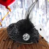 Mini Glitzerhut mit Feder 12er Set ca. 7cm 6 Farben Produktbild-Vorschau 3