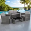 tectake® Rattan Lounge Jesolo für 4 Personen Produktbild-Vorschau 8