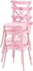 Stack of pink chairs against a white background. Náhľad obrázku produktu