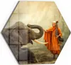 DEQORI Glasbild Echtglas 40x35 cm 'Buddhist berührt Produktbild-Vorschau 1