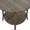 Outdoor-Lehnstühle 2 Stk. mit Tisch Grau Poly Rattan Produktbild-Vorschau 9