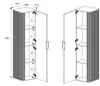 RODAN | Hochschrank 139 cm - Schwarz - Badmöbel, Produktbild-Vorschau 7