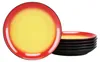 CreaTable, 24923, Hot Red, Dessertteller 6-tlg, Steinzeug Produktbild-Vorschau 1