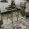 Luxus Couchtisch Set 4-Teilig Marmor Design Schwarz Weiß Produktbild-Vorschau 5