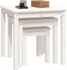 Satztische 3 Stk. Weiß Massivholz Kiefer Produktbild-Vorschau 5