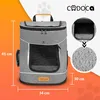 CADOCA® Sac à Dos pour Animaux domestiques Gris 12 KG avec Voir les images du produit 7