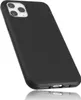 A black iPhone case shown from a diagonal angle. Produktbild-Vorschau