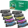 A product shot of multiple toner cartridges and their packaging. Produktbild-Vorschau