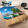 A bedroom scene with a bed featuring a VW bus-themed duvet cover. Náhľad obrázku produktu