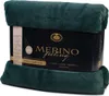 Gözze Merino Wendewohndecke dunkelgrün 220 x 240 cm Produktbild-Vorschau 1