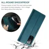 A teal phone case is shown with text describing its features and a close-up of the inside of the case. Produktbild-Vorschau