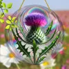 GKA Sonnenfänger Distel bunt 15 cm Buntglas Lichtfänger Produktbild-Vorschau 2