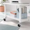 Relaxdays printertafel met wielen, 2 niveaus, hoogte x Productafbeelding-voorbeeld 7