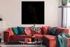 MuchoWow® Poster Frau - Gold - Schwarz - Strichzeichnung Produktbild-Vorschau 2