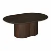 Couchtisch Oval - Dunkelbraun - Mangoholz - 90cm - Produktbild-Vorschau 5