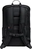 The back view of a black backpack. Produktbild-Vorschau